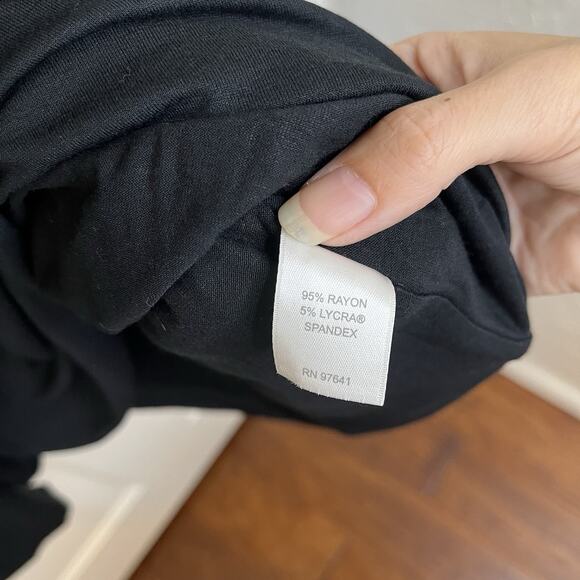 J Jill Wearever Collection Layered Maxi Dress Womens 3X Black Sleeveless Stretch - Picture 12 of 13